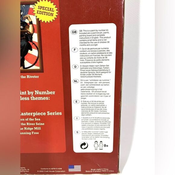 Vintage Paint By Number Norman Rockwell Saturday Evening Post PUPPY LOVE NIB - Picture 4 of 9